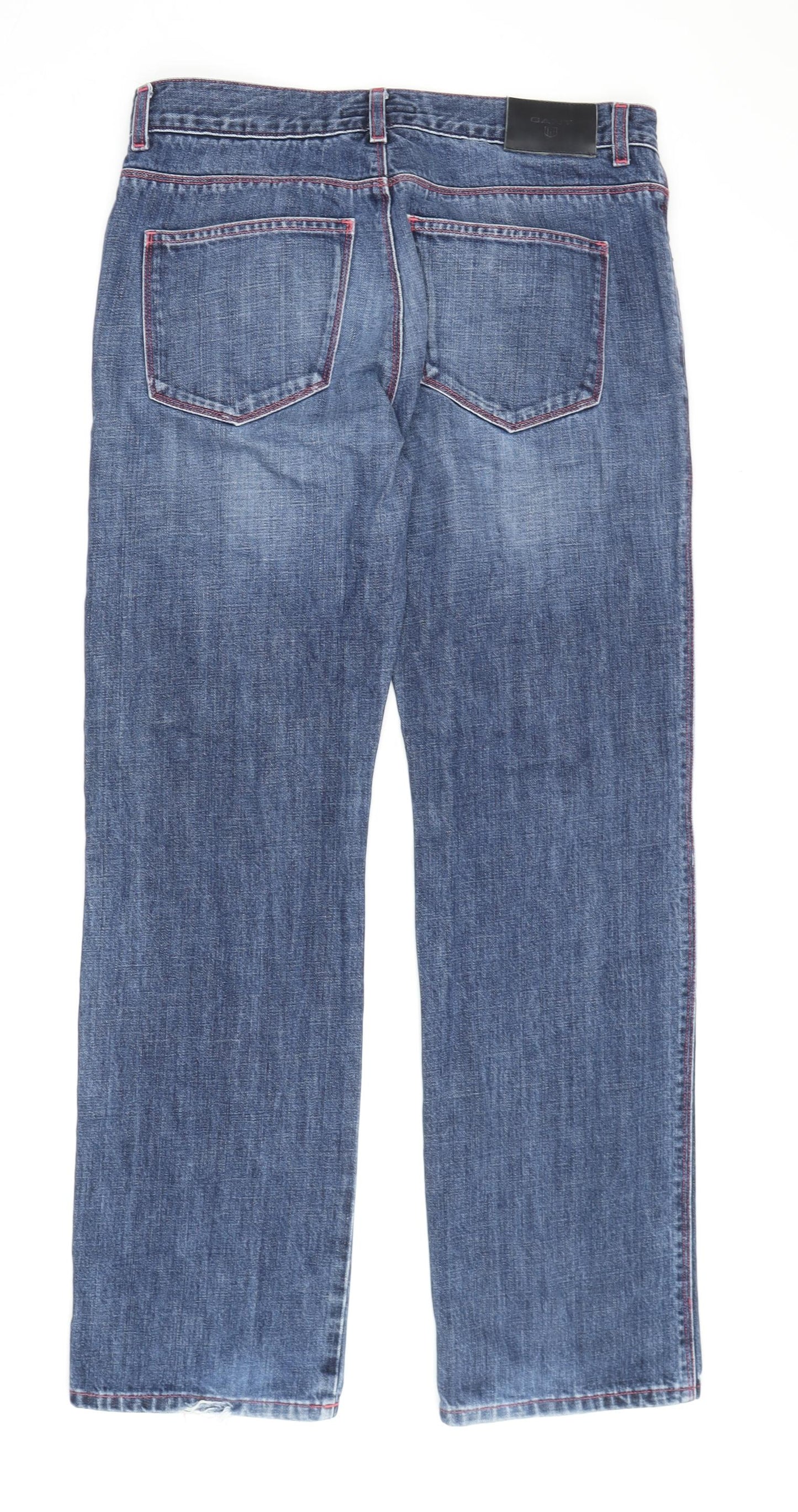 Gant Men's Blue Straight Jeans Size 32 Regular Fit