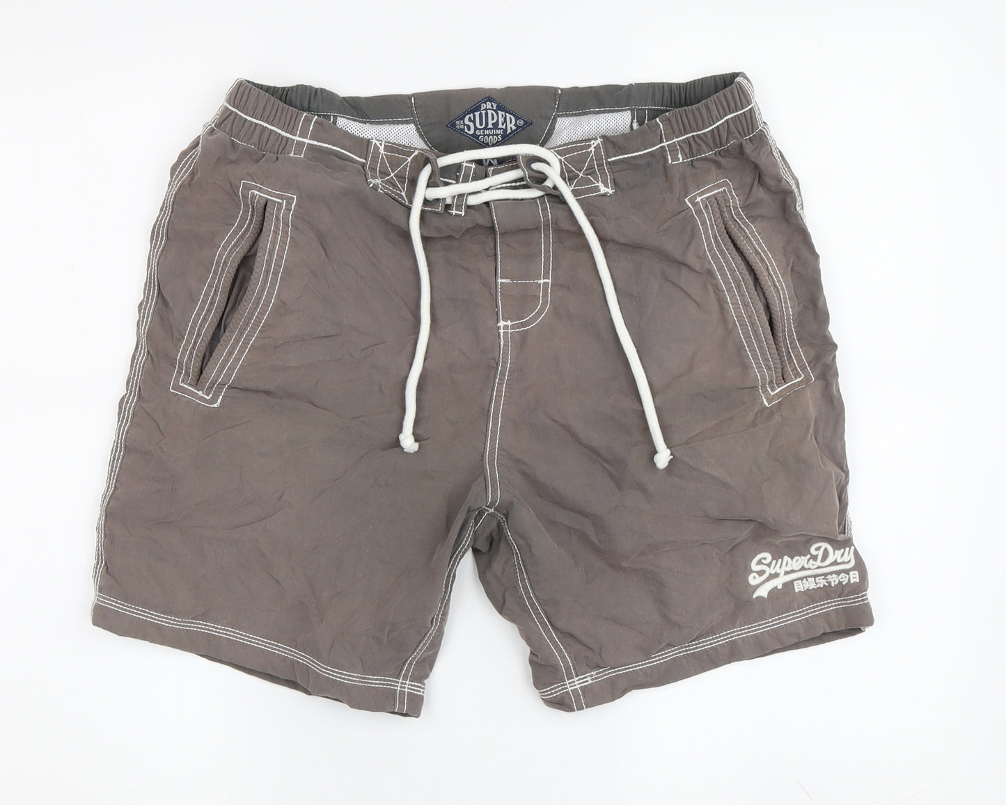Superdry Men's Grey Shorts, M, Casual Style, Cotton Comfort