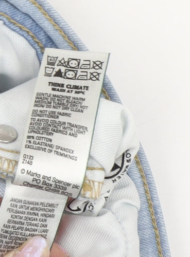 Marks and Spencer Men's Light Blue Slim Straight Jeans