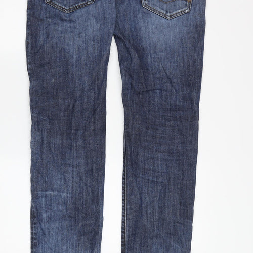 Hugo Boss Men's Blue Straight Slim Jeans - 33