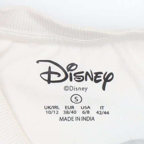 Disney Unisex Adults White T-Shirt S Cartoon Print