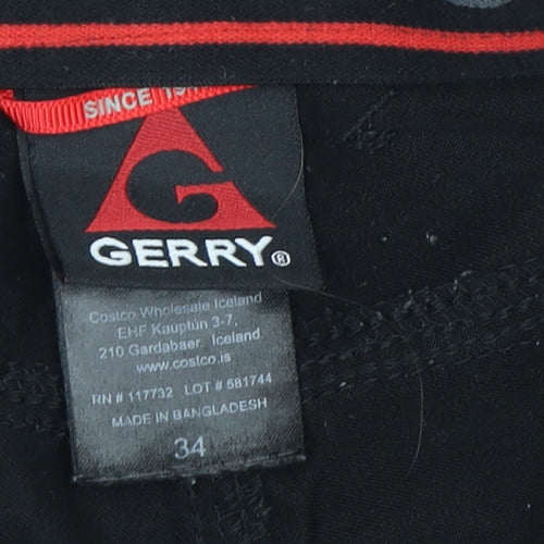 Gerry Men's Black Cargo Shorts, 34, Adjustable Waist