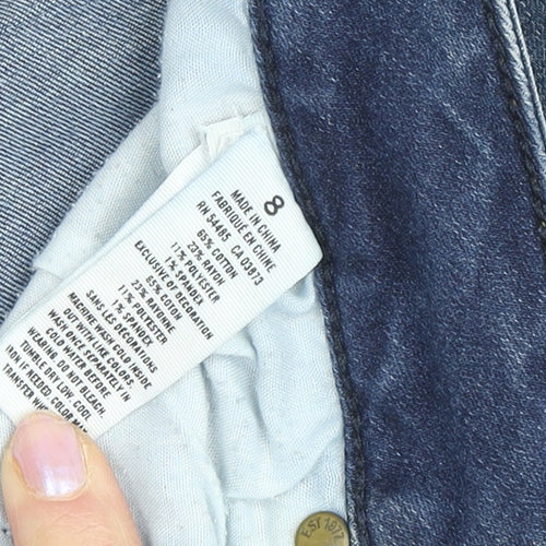 American Eagle Women's Blue Cut-Off Denim Shorts Size 8