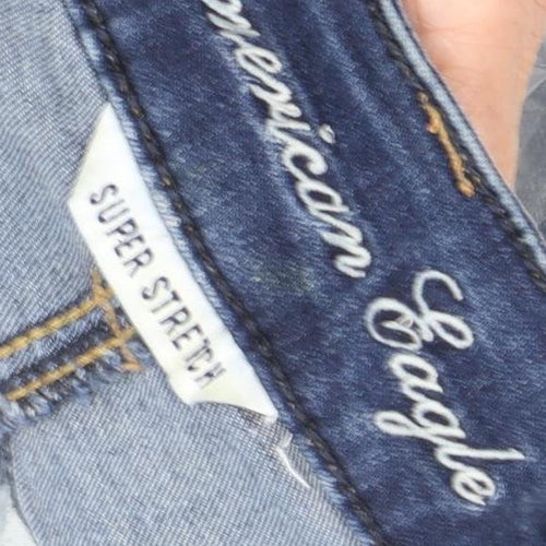 American Eagle Women's Blue Cut-Off Denim Shorts Size 8