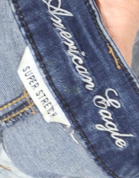 American Eagle Women's Blue Cut-Off Denim Shorts Size 8