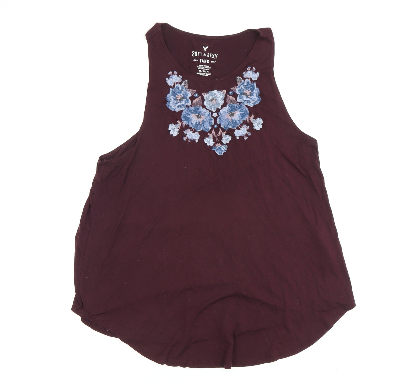 American Eagle Women's Brown Tank M Scoop Neck
