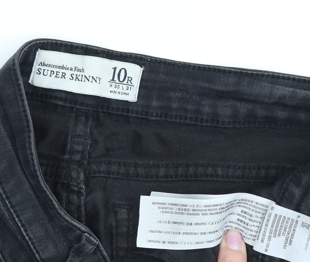 Abercrombie & Fitch Women's Black Skinny Jeans Size 10
