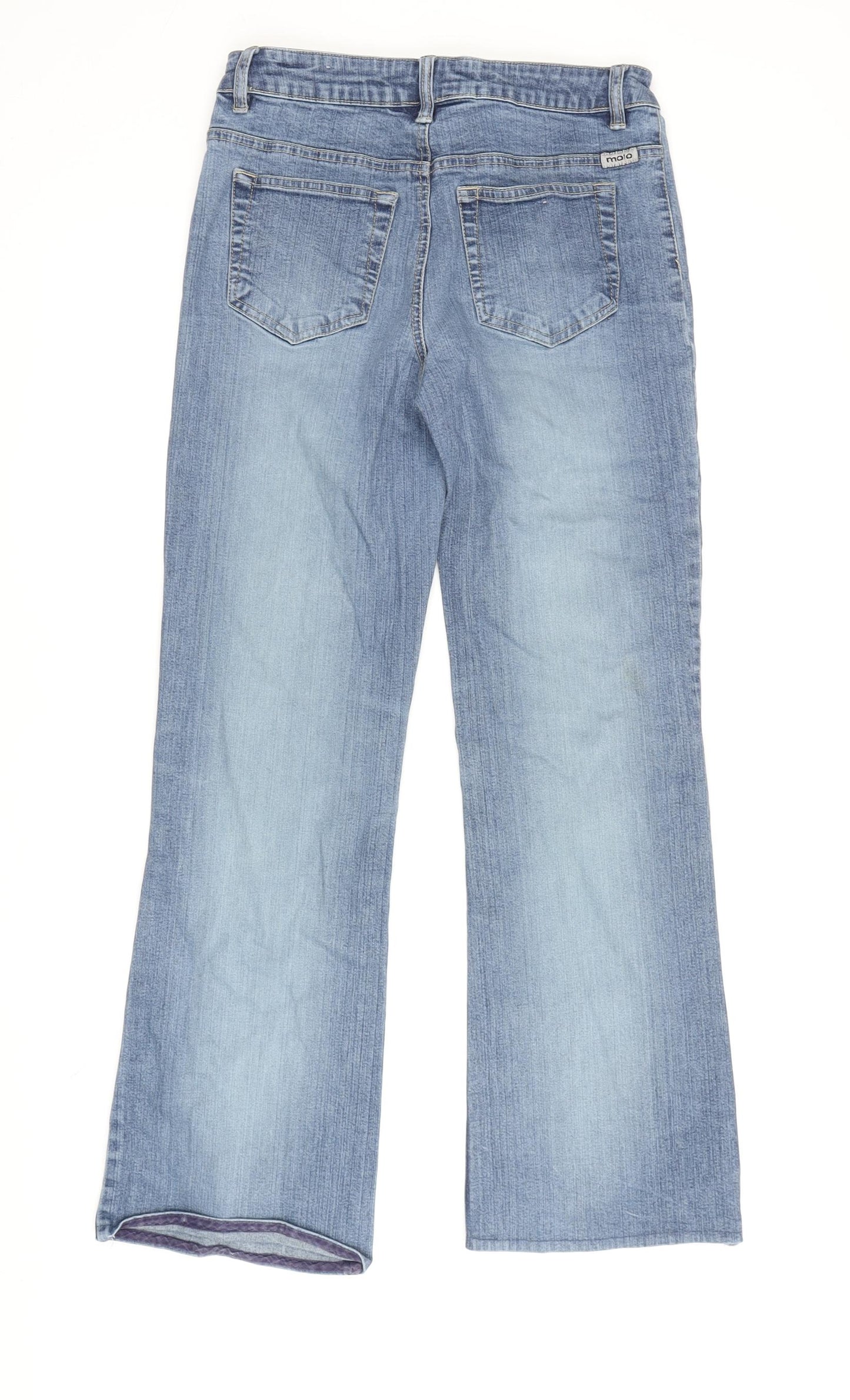 Moto Women's Blue Flared Denim Jeans Size 10