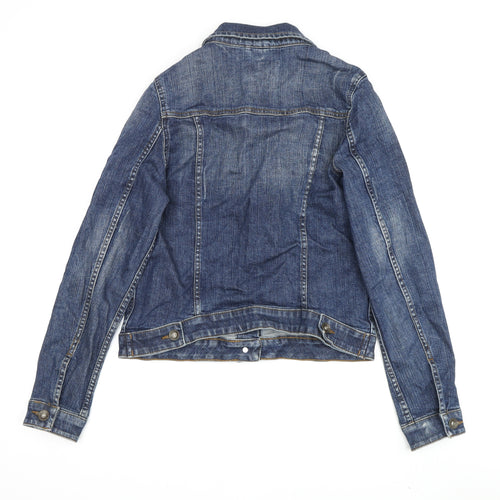 Mantaray Women's Blue Denim Jacket Size 10 Casual Spring