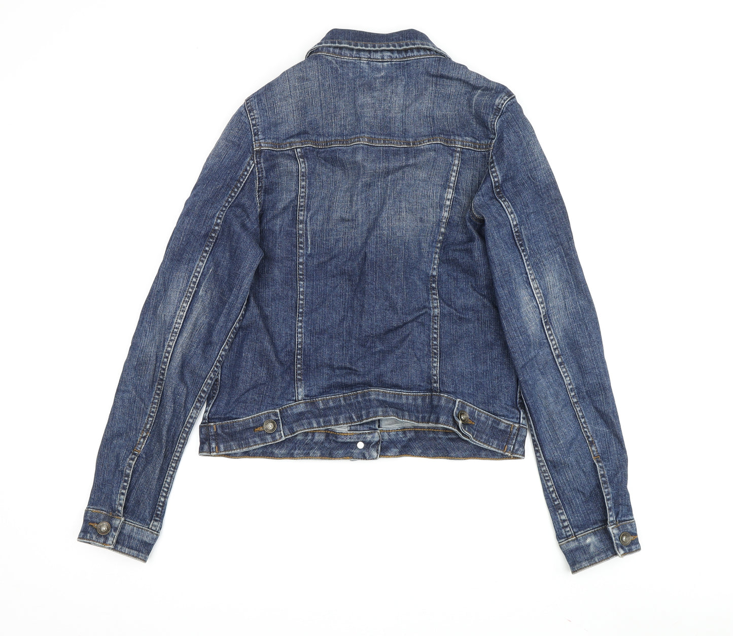 Mantaray Women's Blue Denim Jacket Size 10 Casual Spring