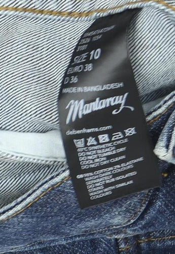 Mantaray Women's Blue Denim Jacket Size 10 Casual Spring