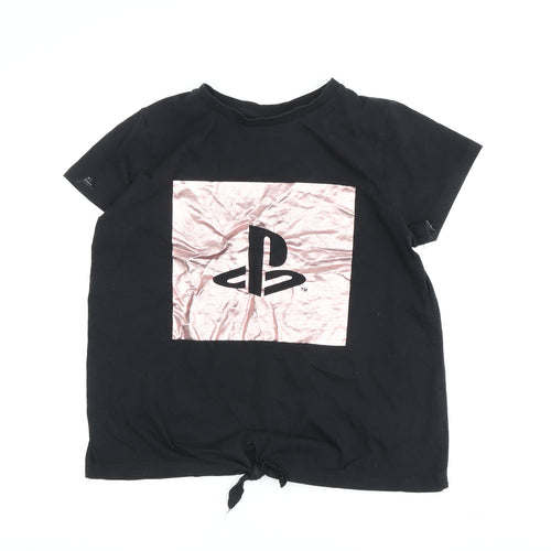 Fashion UK PlayStation Unisex Kids Black T-Shirt 14-15 Years