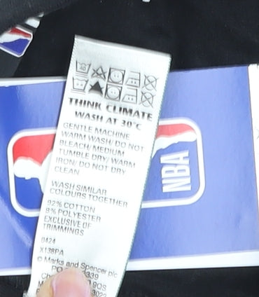 Marks & Spencer Boys Black Biker Shorts 11-12Y NBA Lakers