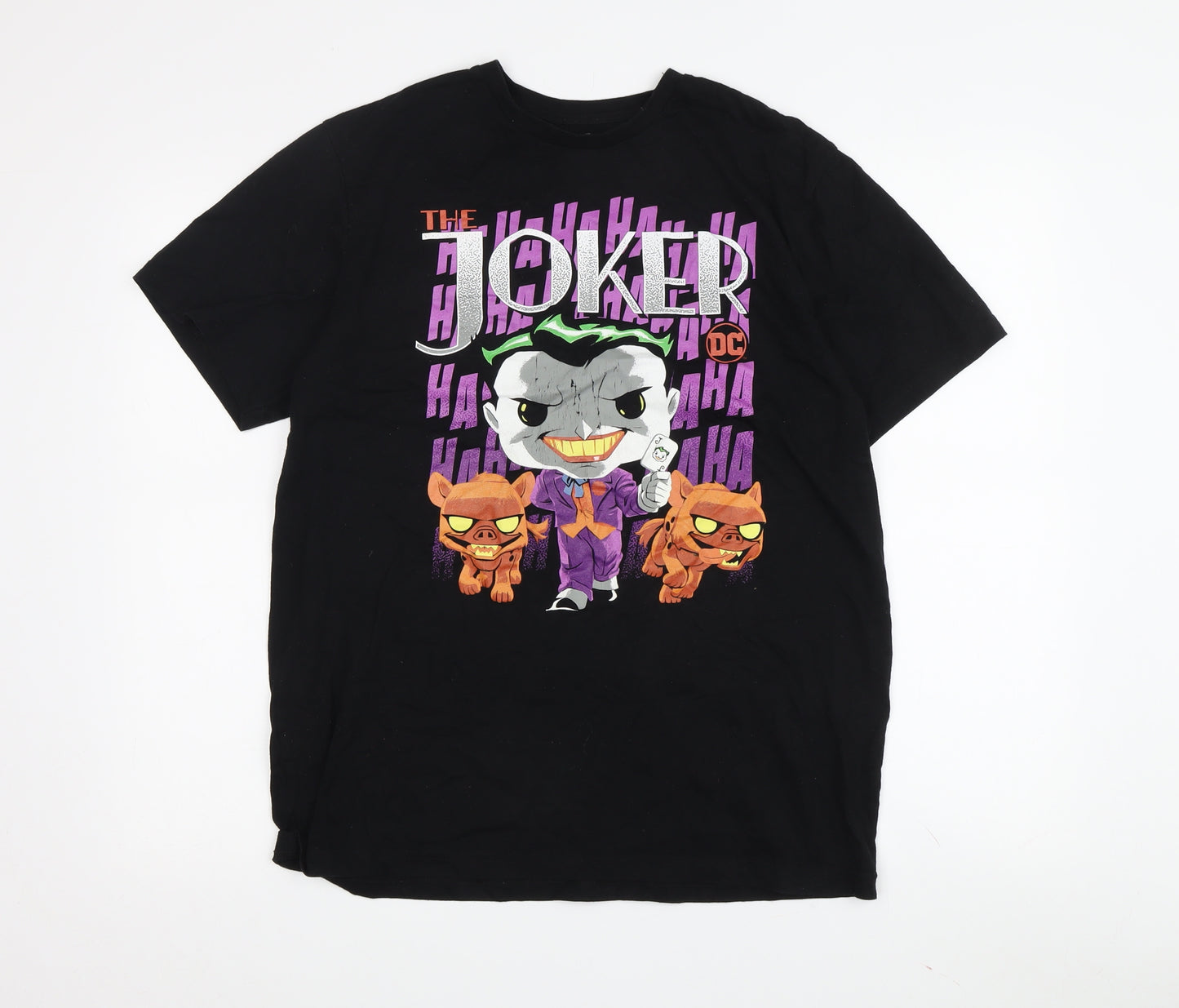 Funko Men's Black Joker T-Shirt, L, DC Comics