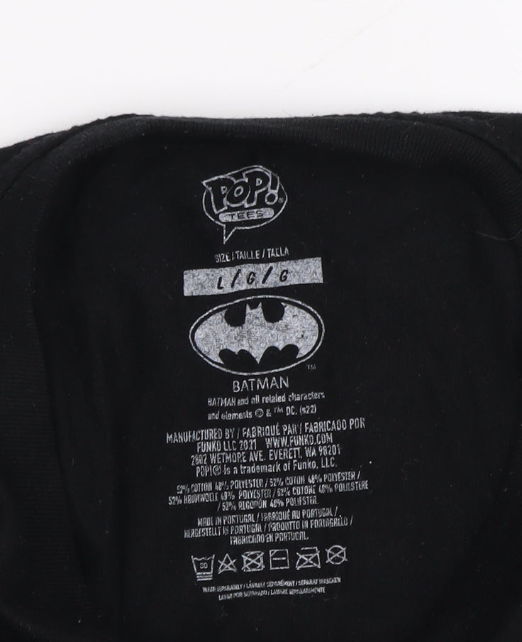 Funko Men's Black Joker T-Shirt, L, DC Comics