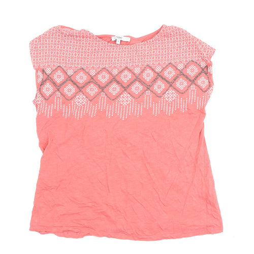 Next Women's Pink Geometric T-Shirt, Size 12