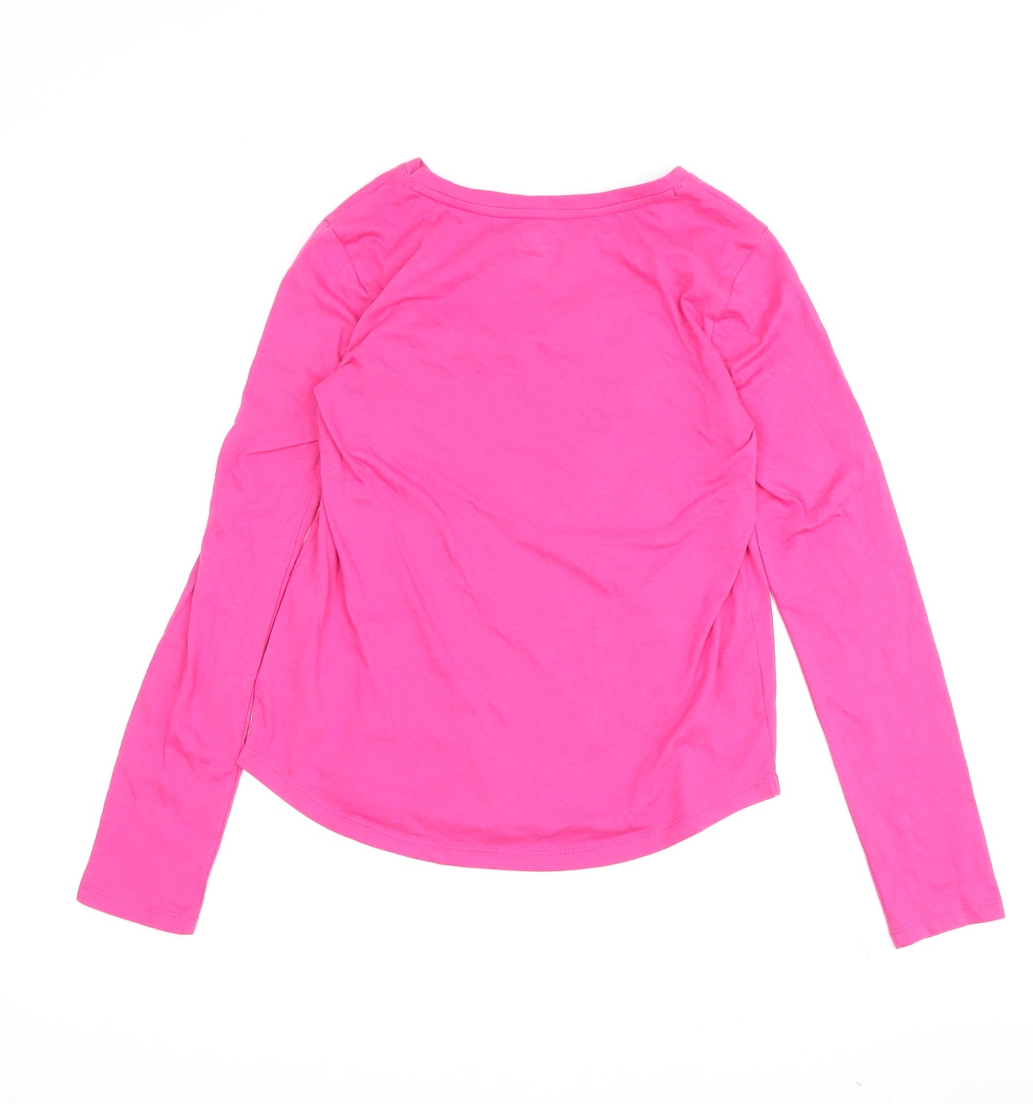 Gap Girls Pink Glitter Heart T-Shirt Long Sleeve XL