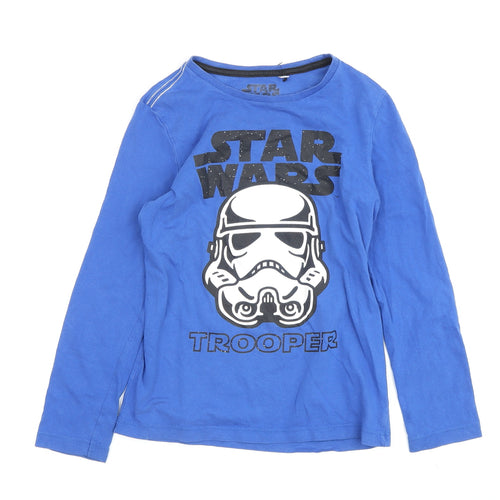 Star Wars Boys Blue Graphic Long Sleeve T-Shirt - Size M