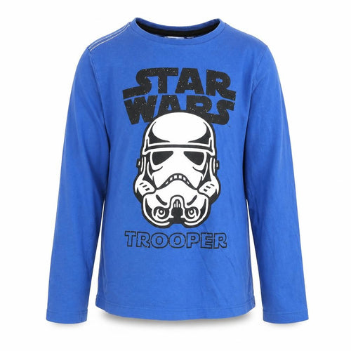 Star Wars Boys Blue Graphic Long Sleeve T-Shirt - Size M