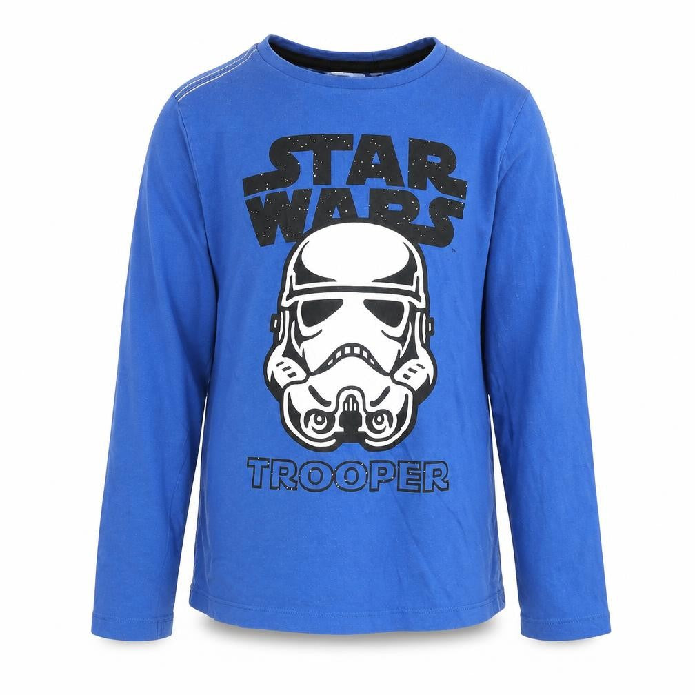 Star Wars Boys Blue Graphic Long Sleeve T-Shirt - Size M