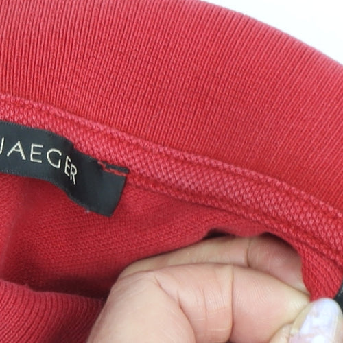 Jaeger Men's Red Polo Shirt S Short Sleeve