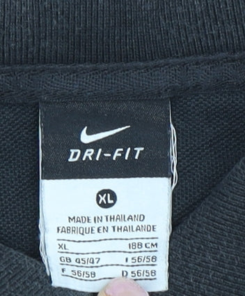 Nike Men's Black XL Rugby Polo Shirt