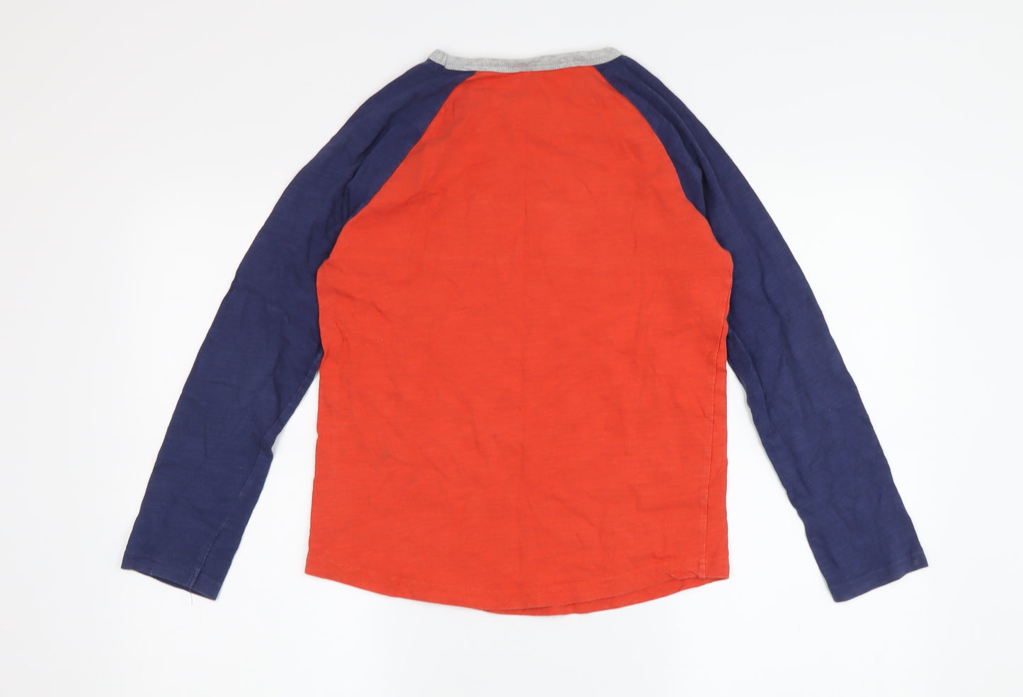 Boden Boys Red Blue Colourblock Long Sleeve T-Shirt 9-10 Years