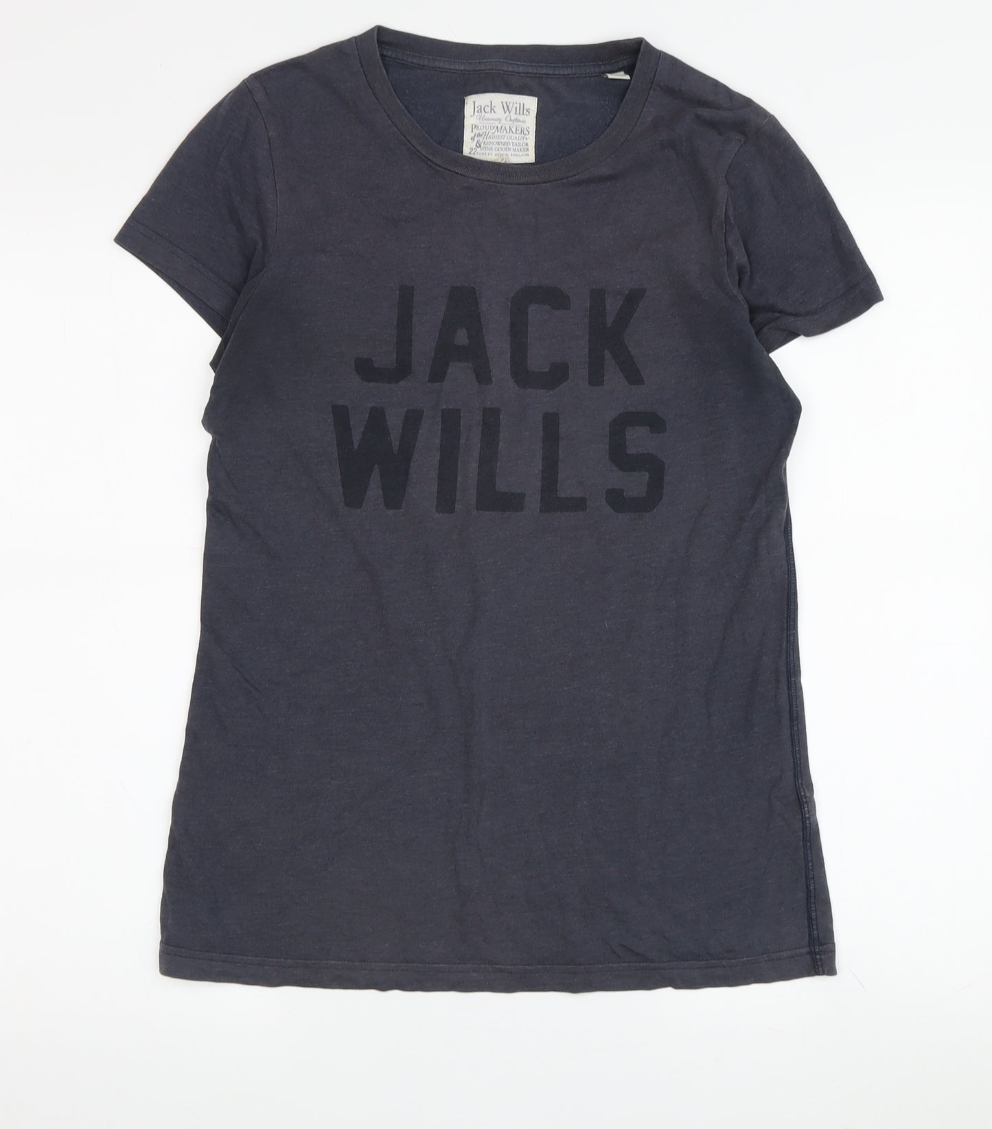 Jack Wills Women's Black T-Shirt Size 12