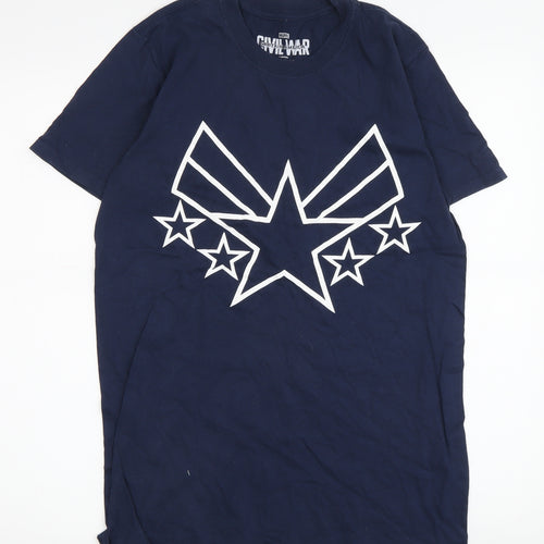Marvel Men's Blue Captain America T-Shirt Size M