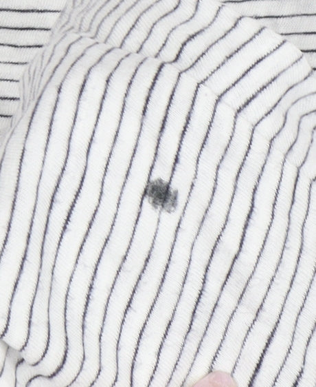 Boden Women's White Striped Basic T-Shirt Size M