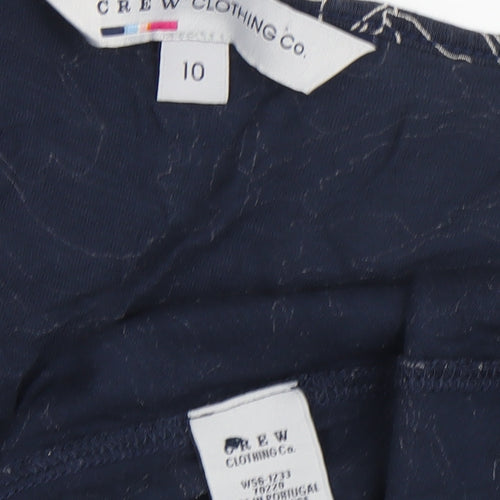 Crew Clothing Women's Blue Floral A-Line Dress Size 10