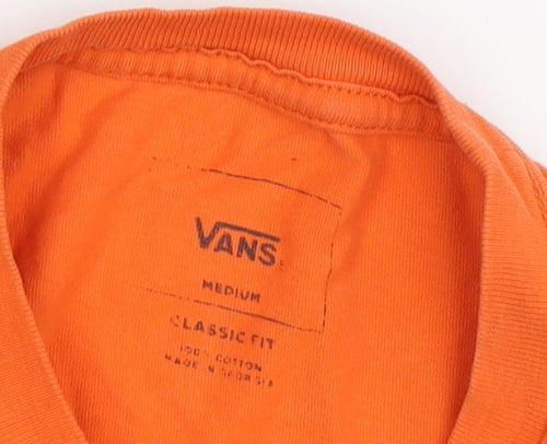 Vans Men's Orange Medium Short Sleeve T-Shirt