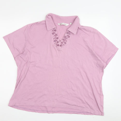 EWM Pure Classics Women's Pink Polo Shirt XL