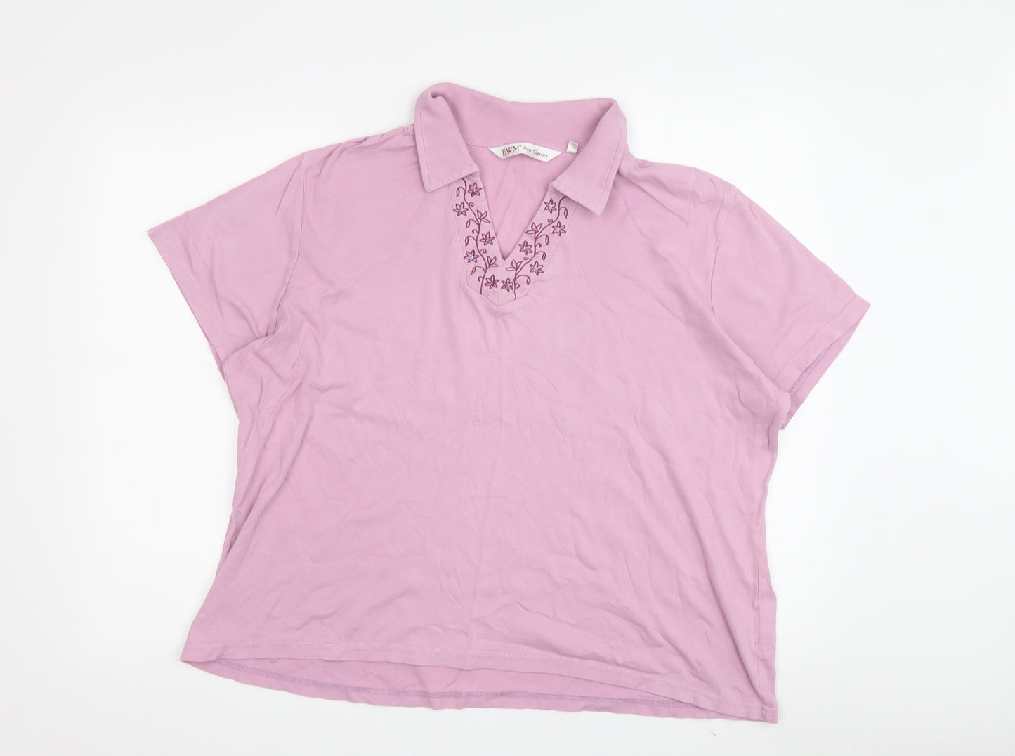 EWM Pure Classics Women's Pink Polo Shirt XL