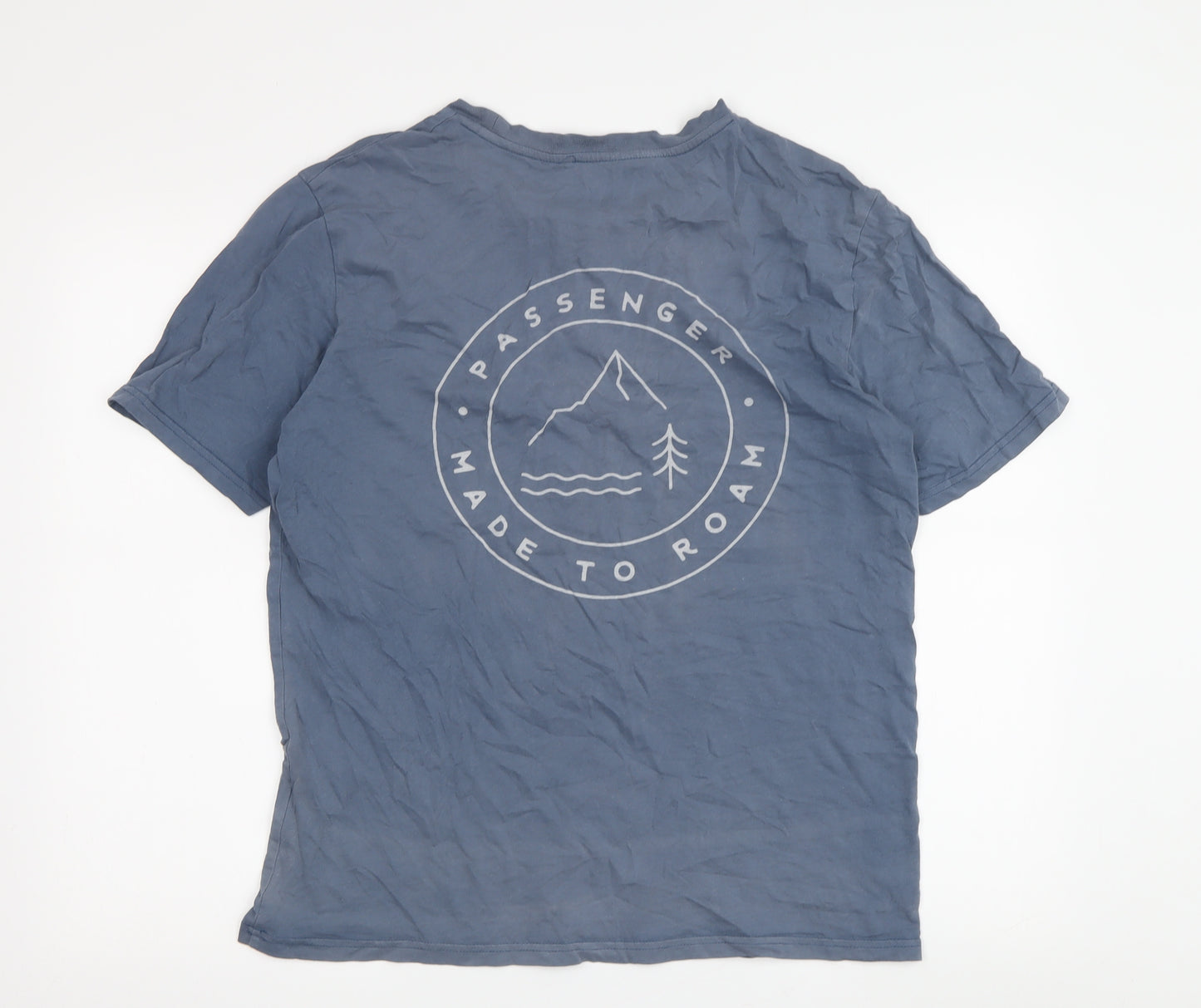 Passenger Men's Blue Medium Graphic Print T-Shirt