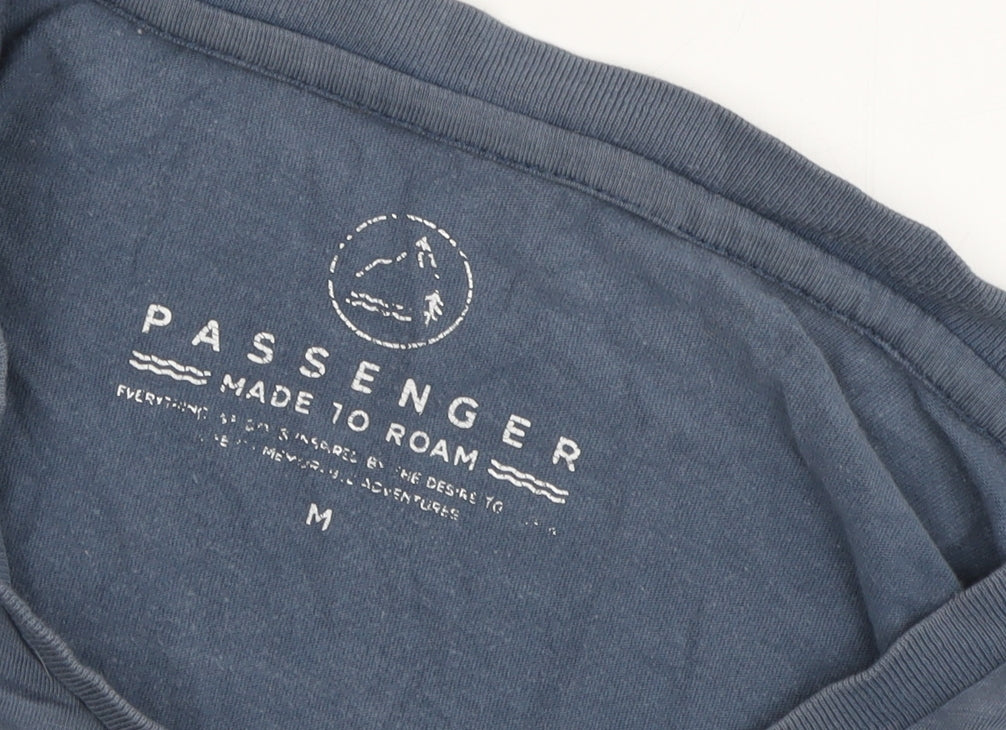 Passenger Men's Blue Medium Graphic Print T-Shirt