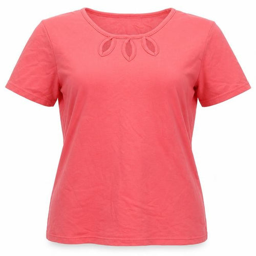 Isle Essentials Pink Women's T-Shirt, S, Cotton, Casual