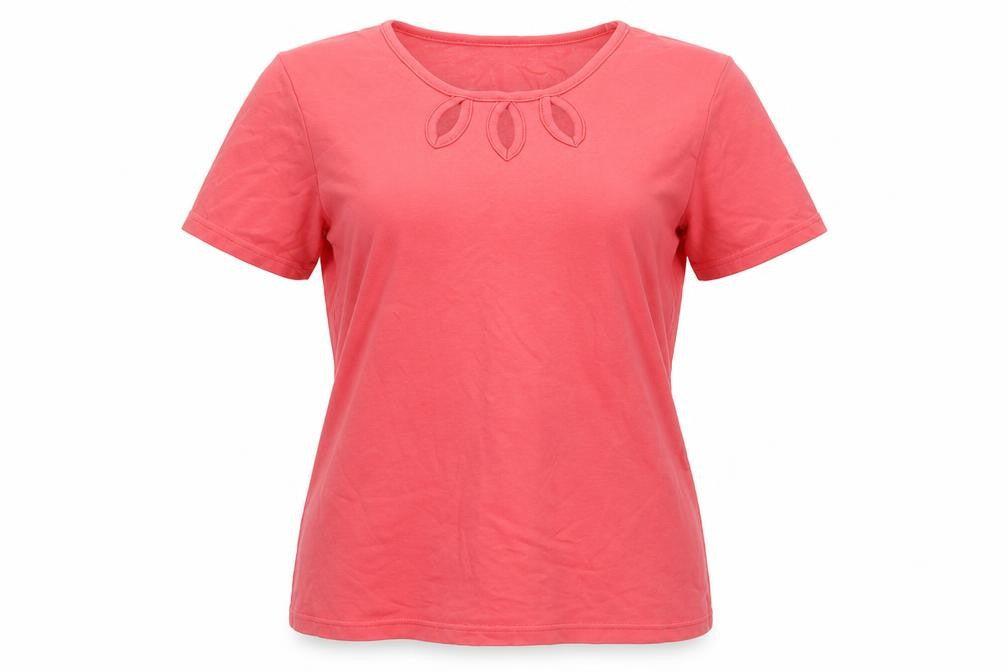 Isle Essentials Pink Women's T-Shirt, S, Cotton, Casual