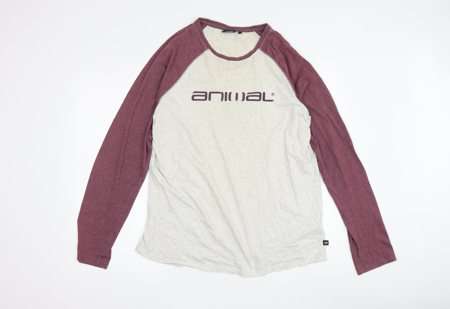 Animal Men's Multicoloured Long Sleeve Cotton T-Shirt L