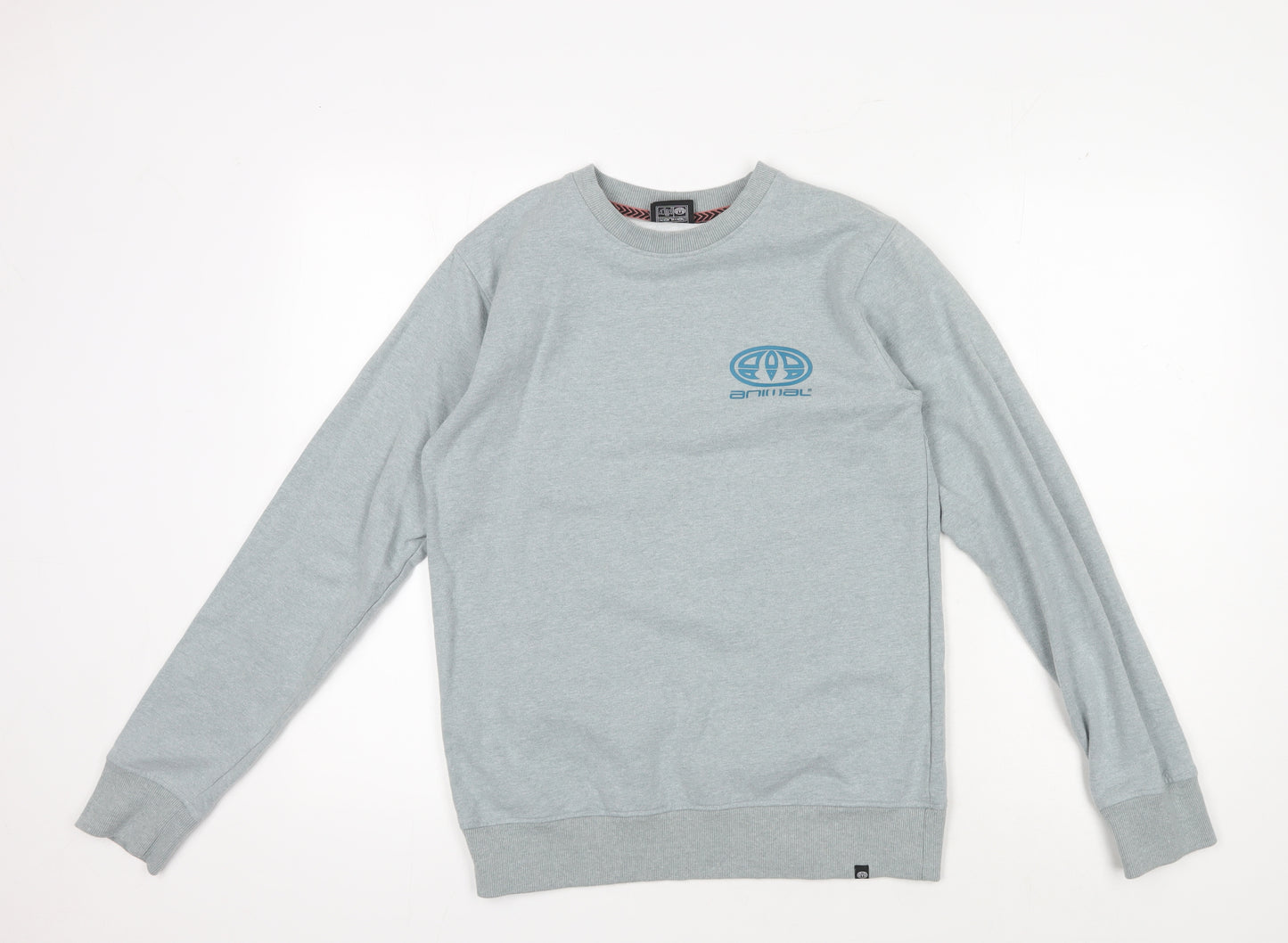 Animal Men's Blue XS Pullover Sweatshirt, Logo Accent