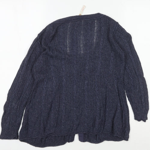 White Stuff Women's Blue Knit Cardigan Size 8