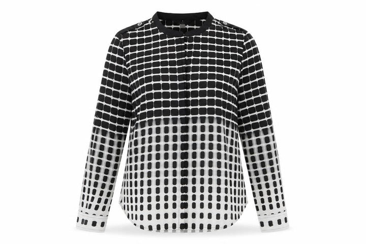 Calvin Klein Women's XS Black Geometric Blouse