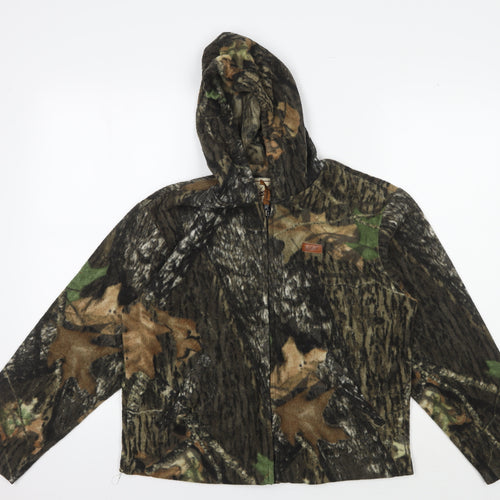 Woolrich Unisex Hooded Camouflage Fleece Jacket L