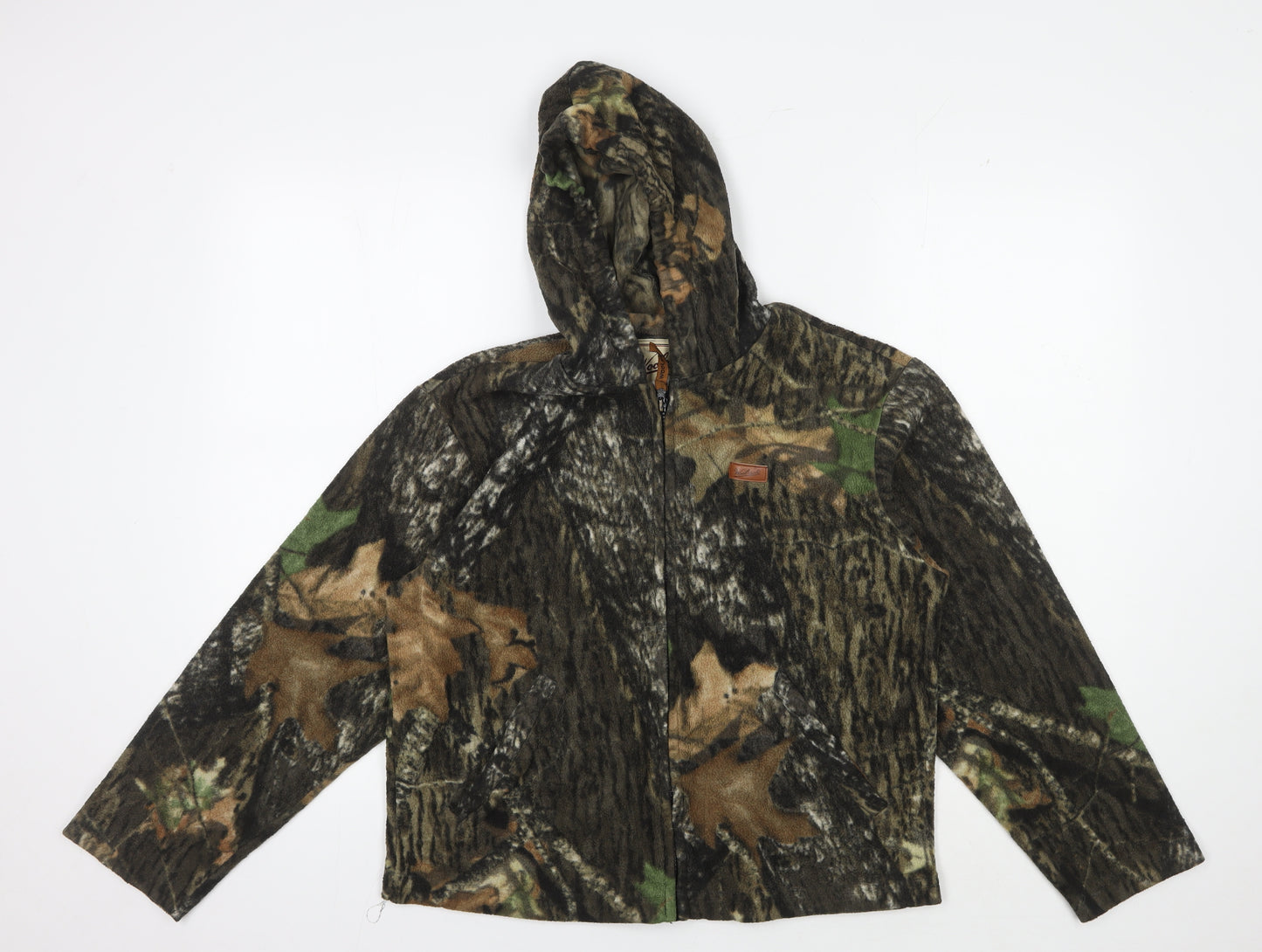 Woolrich Unisex Hooded Camouflage Fleece Jacket L