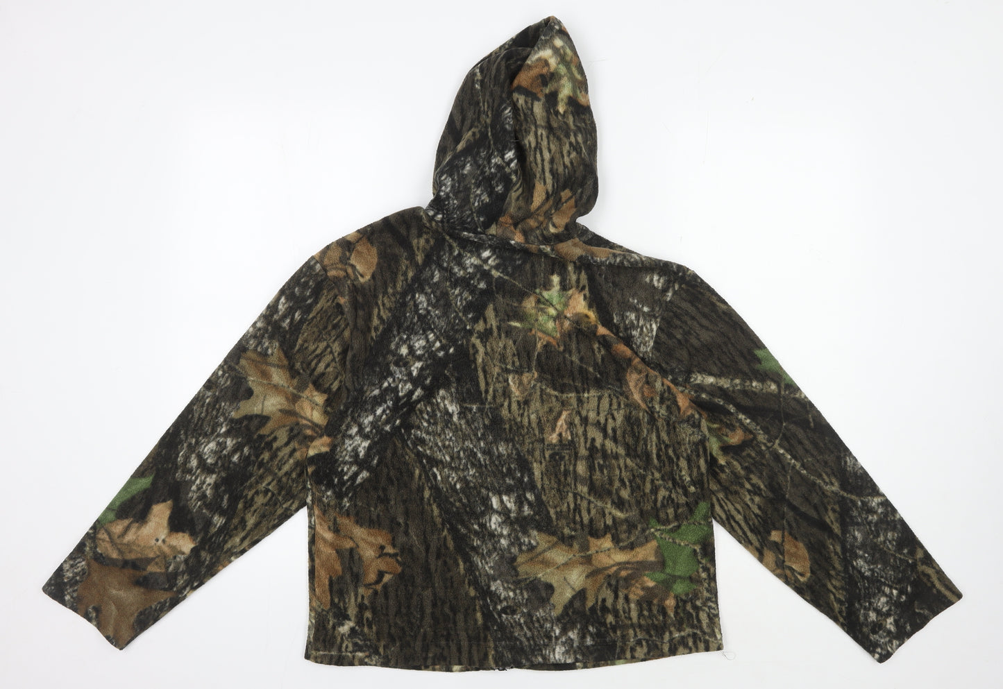 Woolrich Unisex Hooded Camouflage Fleece Jacket L