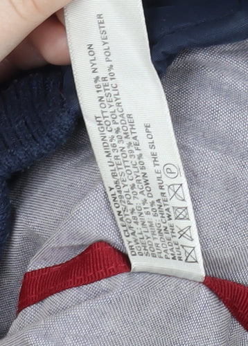 Fat Face Women's Blue Padded Hooded Waistcoat Size 14