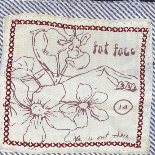 Fat Face Women's Blue Padded Hooded Waistcoat Size 14