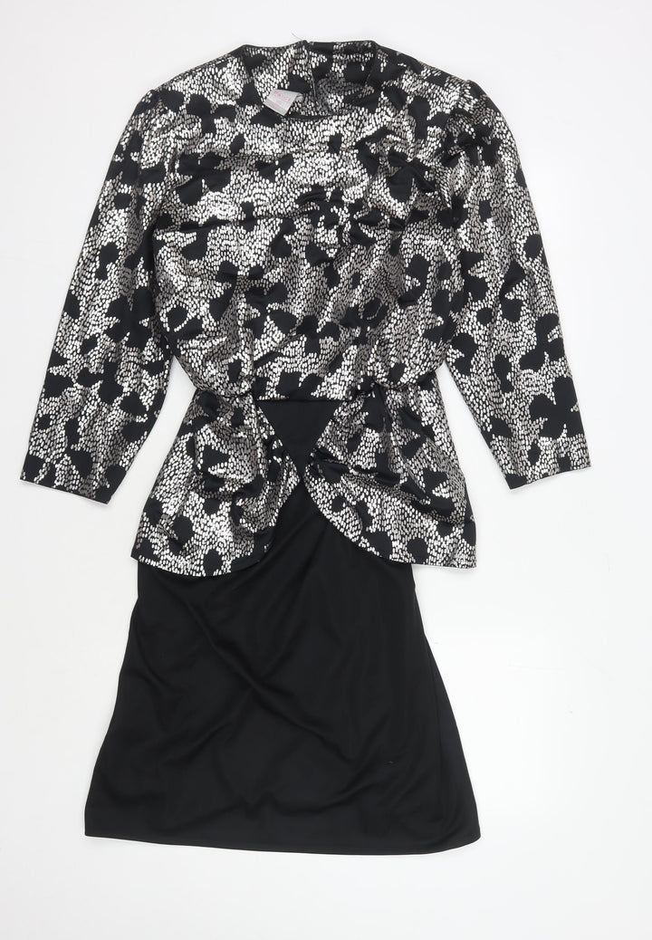 Paige Women's Black Bodycon Dress Size 14, Animal Print