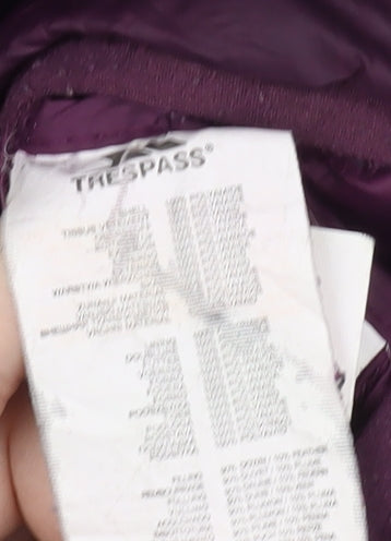 Trespass Women's Purple Puffer Jacket Size 10
