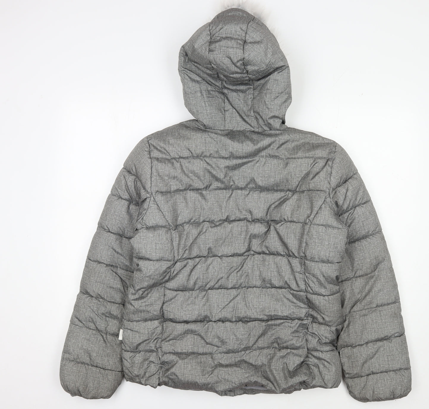 Lee Cooper Women's Grey Hooded Puffer Jacket Size 12